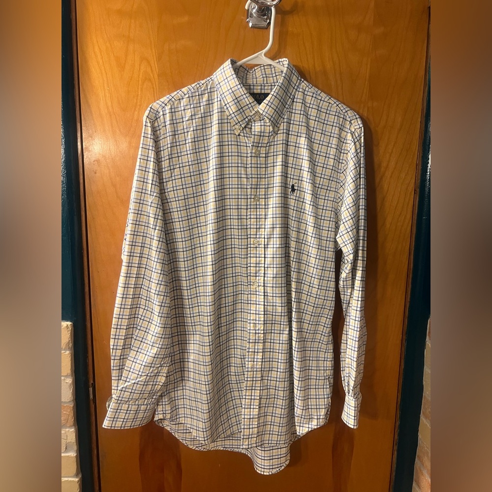 Ralph Lauren Yellow and Blue Checkered Shirt